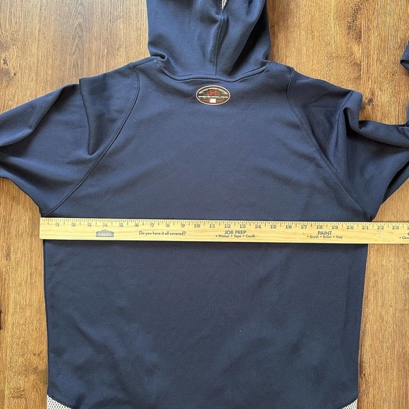 Under Armour Mens Hoodie Size Small Coldgear Navy Blue Pullover Football Active - Picture 12 of 12